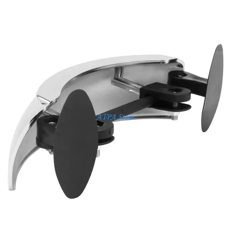 U13C Wide Rearview Mirror for Motorcycles Front Center Mount Providing 180 Degree Panoramic View for Enhanced Safety