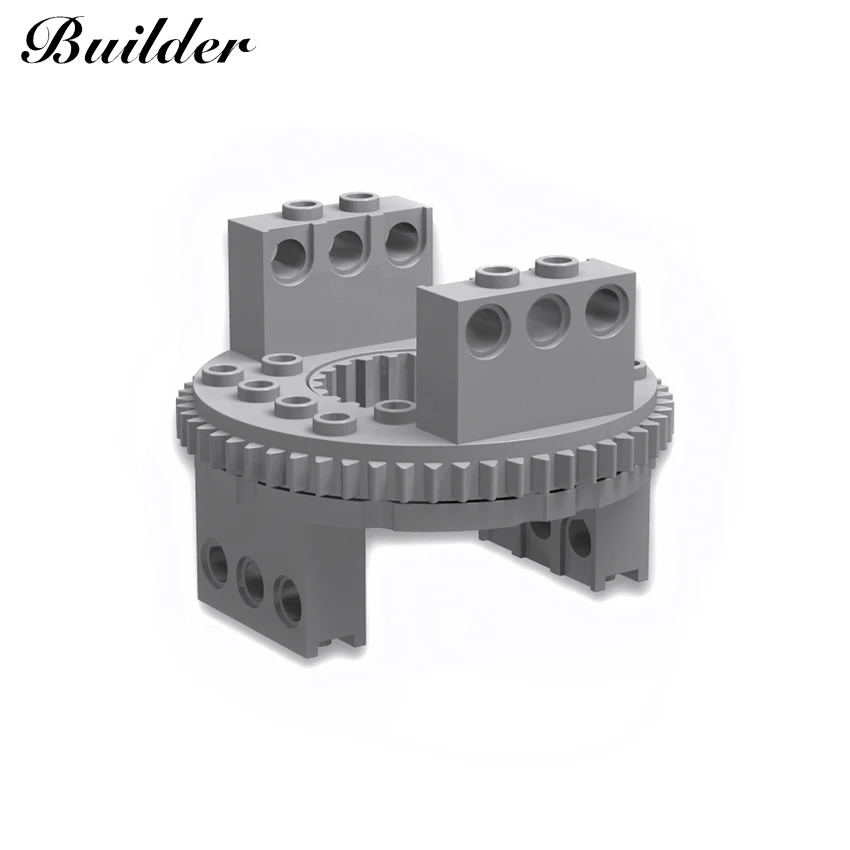 Little Builder 2855 2856 Large Rotating Platform MOC Technology Part 1pcs Building Block DIY Creative Particles Toy for Children