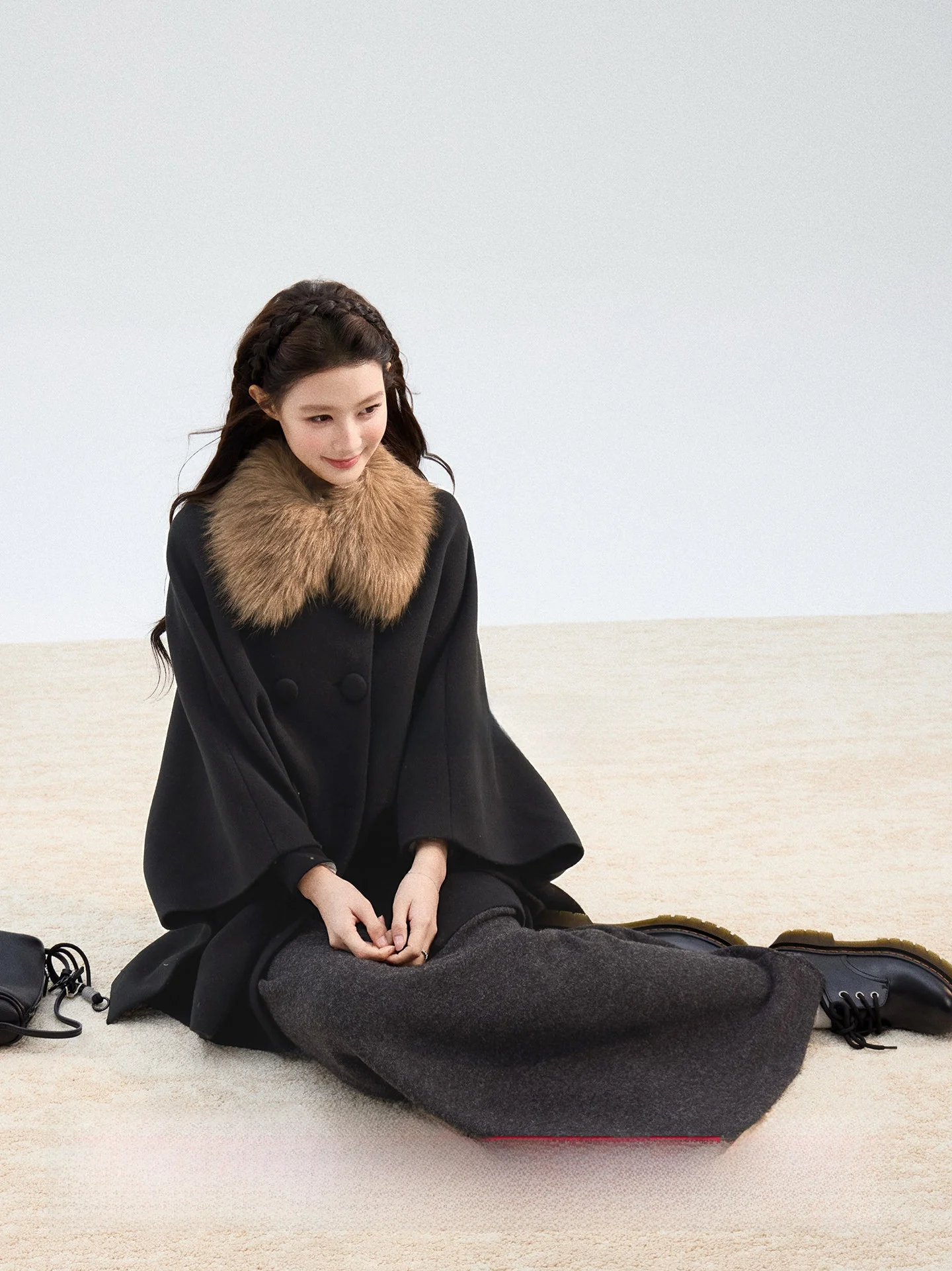 

ay Brued Knitted Straight A-Line Skirt Women's Spring Korean Sle Loose Slimming Long Skirt f-length