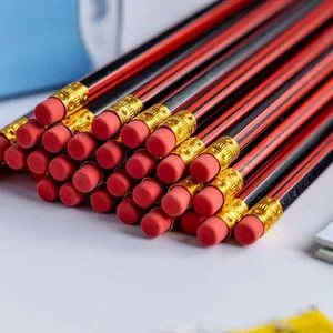 HB Wooden Pencil with Rubber for Children, Sketch Pencil, Drawing Pencil, Stationery Written School, 10pcs per lot 11 Main Sales Stationery Articles - №4