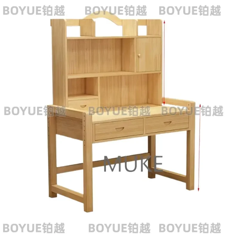 Modern Minimalist Solid Wood Kids Study Desk and Chair Set Multifunctional Writing Table for Children Room Furniture