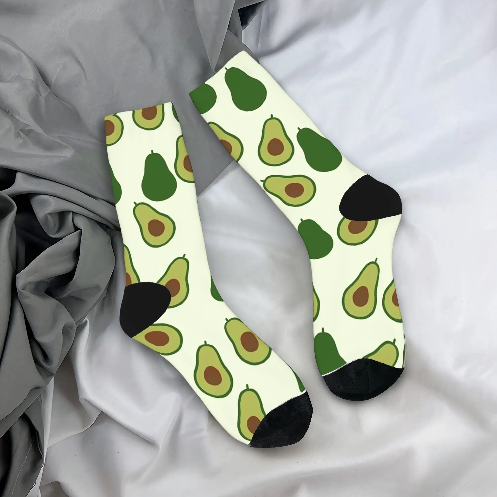

Милые чулки с фруктами авокадо, дизайнерские элегантные носки, зимние носки против пота, мужские носки высокого качества для занятий спортом на открытом воздухе