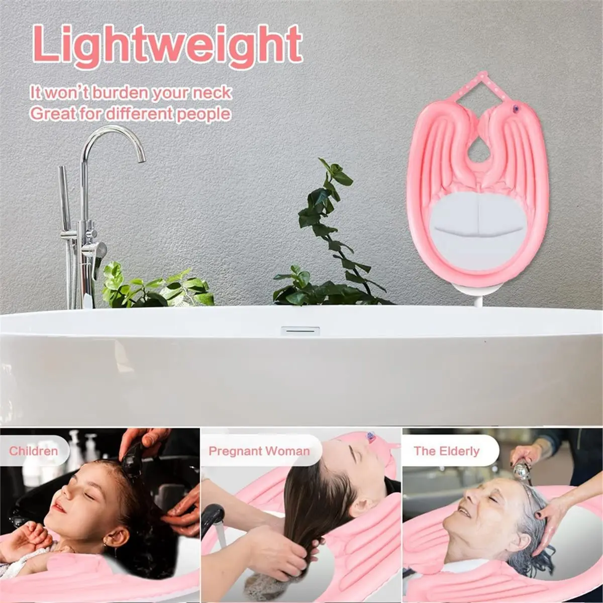 2026 New Portable Inflatable Shampoo Basin for Bedside and in Bed for Elderly, Disabled, Pregnant, Injured, Bedridden