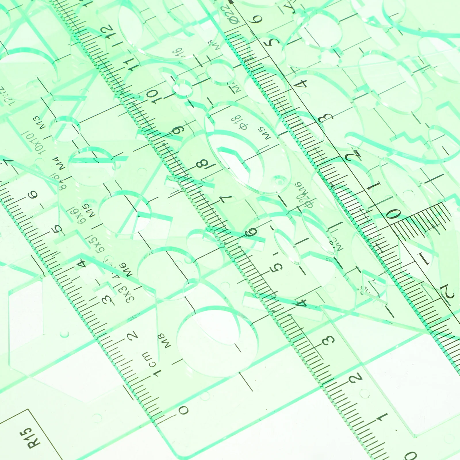 Building Formwork Circle Ruler Drafting Mold Stencils Kids Architect Scale Geometry Template Green Geometric Drawing Measuring