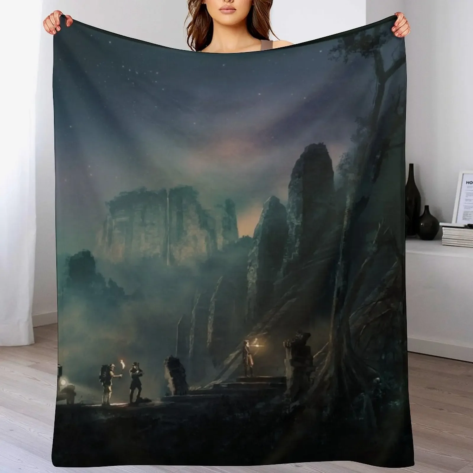 Call of Cthulhu Keeper Screen Image Right (2/2) Throw Blanket Ultra Plush Cozy Blanket for Napping Sleeping