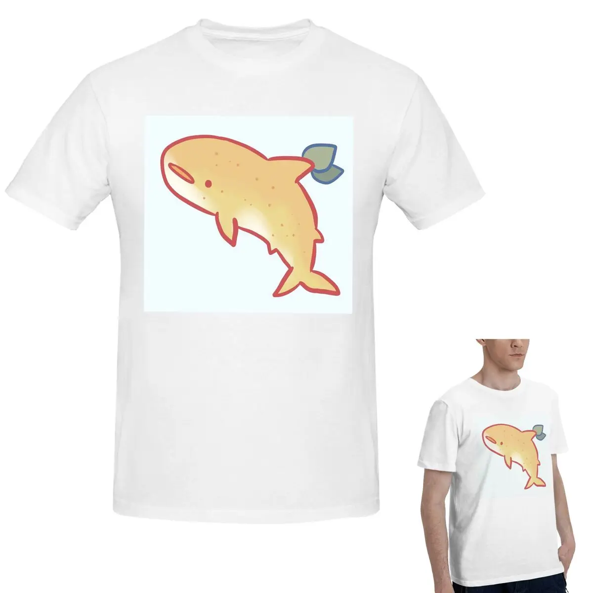 

100% Cotton Lemon Shark T-Shirt Men's Funny Oversized T Shirt Men Round Neck Summer Shirts Tops S-6XL
