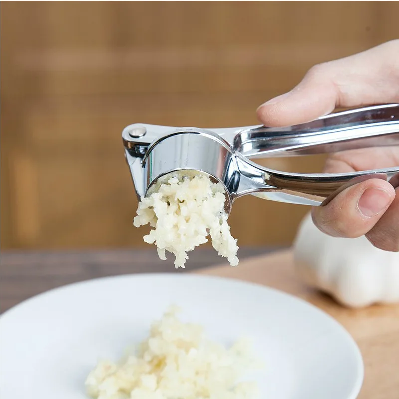 Zinc Alloy Garlic Press Rocker Manual Presser Grinding Tool Kitchen Accessories Garlic Chopper Mincer Crusher