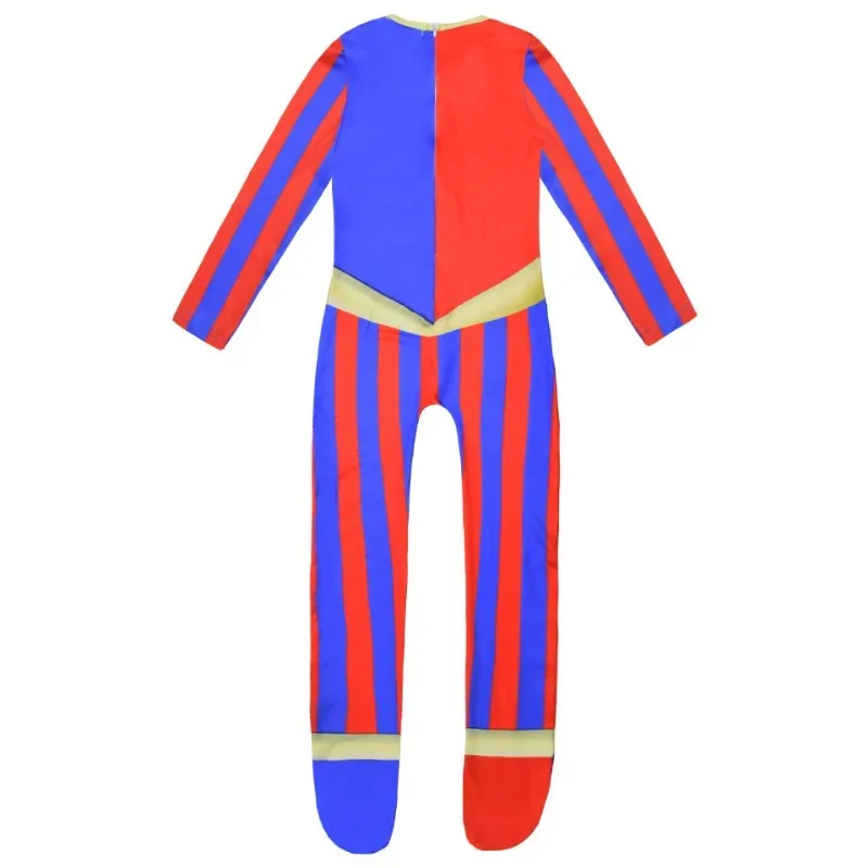 L'incredibile circo digitale Pomni bambini costume cosplay di Halloween tute per bambini maschera guanti bambini abbigliamento da cartone animato di Halloween