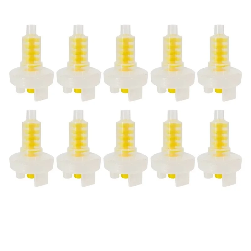 50pcs Dental Dynamic Mixing Tips Dental Impression Material for Imprinting Machine Fits Pentamix Mixing Machine Yellow 5:1