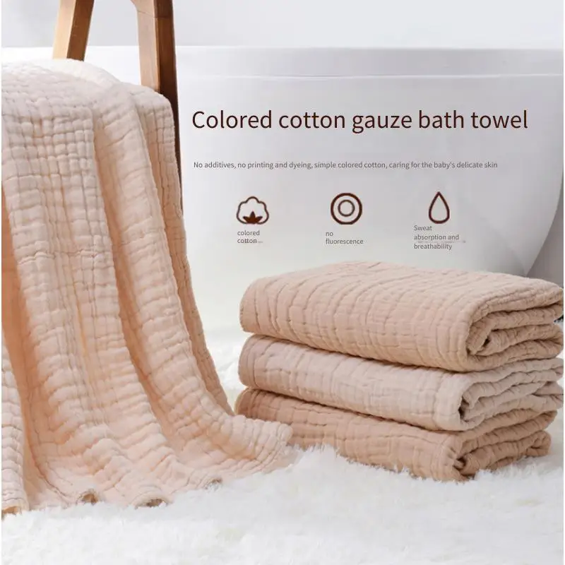 Coperta assorbente traspirante leggera trapuntata in cotone per neonato e neonato, morbida copertura per pisolino delicata sulla pelle, asciugamano da doccia portatile ad asciugatura rapida