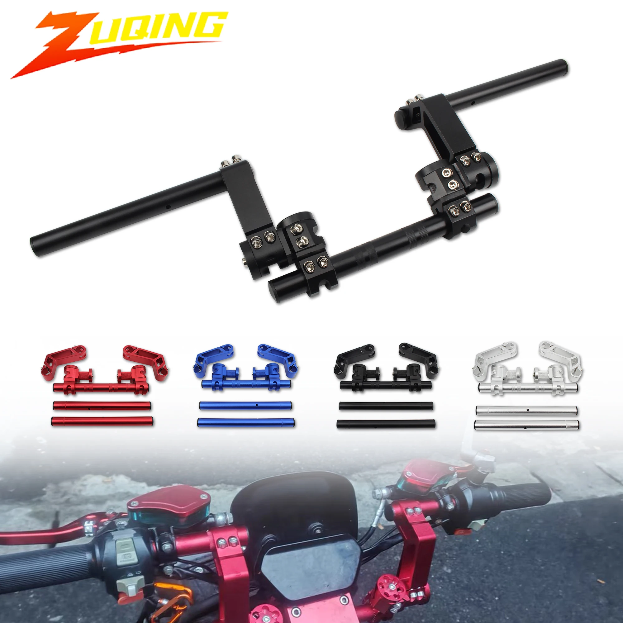 

Universal Motorcycle 7/8" 22mm Handlebar Removable Adjustable Steering Handle Bar Pit Dirt Bike Motocross Scooter Accessories