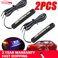 2Pcs 12V Car Motorcycle Led Tiny Rear Number Plate Light Lamps 4 Led Car Number Plate Tail Light License Plate Decoration Light