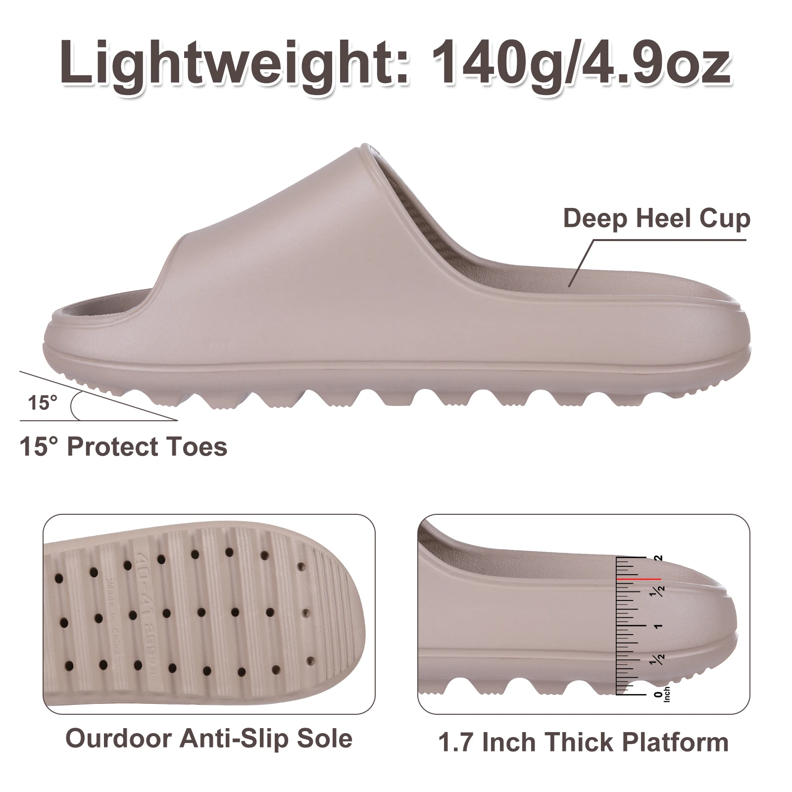 Comwarm New Fashion Thick Bottom Slippers For Women Summer Outdoor Men Beach Slides Indoor Non-slip Bathroom Slides Beach Shoes