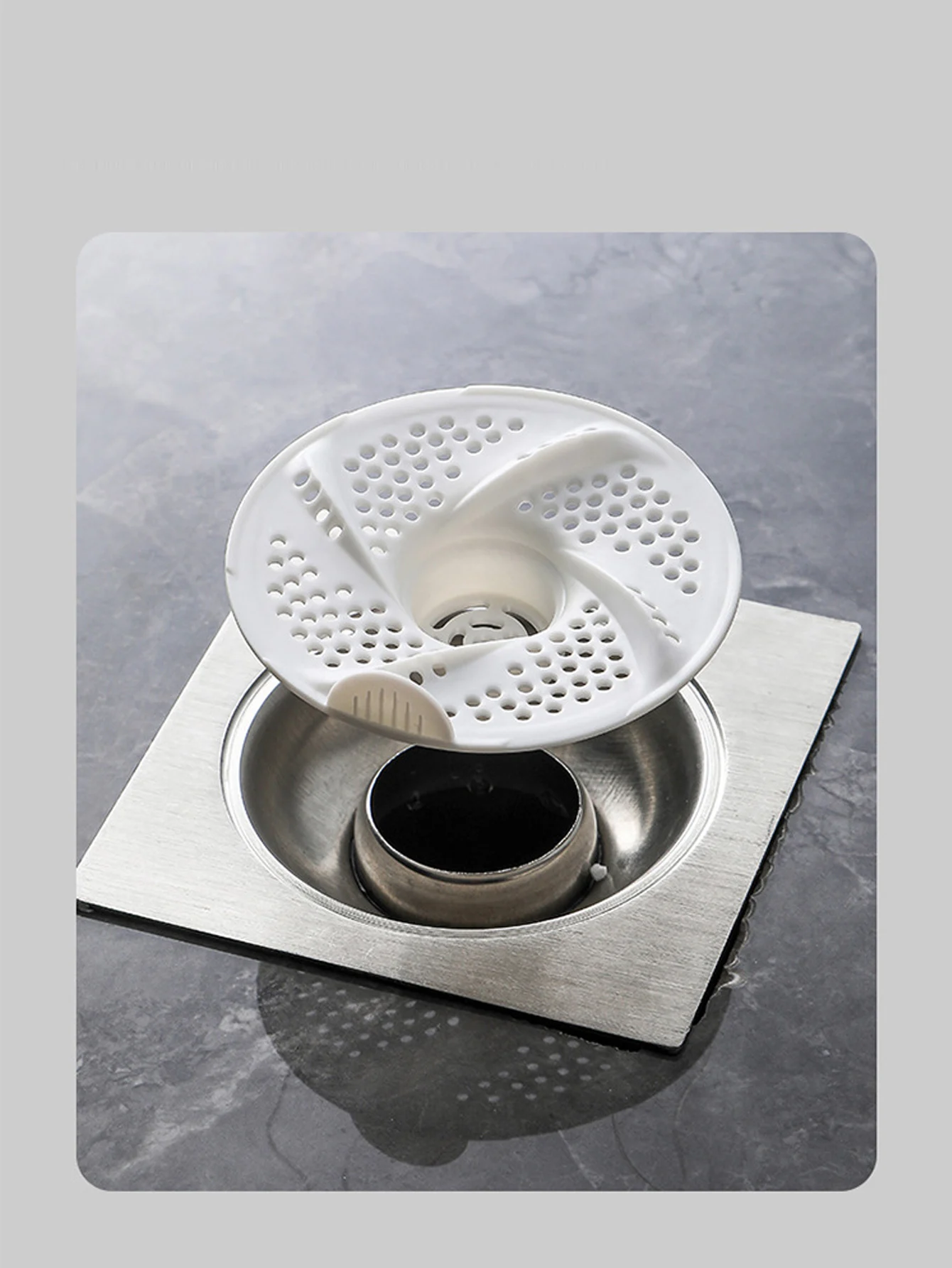 

Набор из 3 шт. поворотных сетчатых фильтров для слива в полу, улавливающих волосы и предотвращающих засоры, для бытового использования