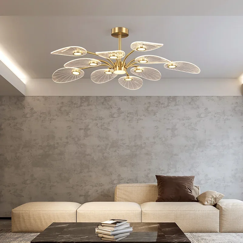 Modern Luxury Chandelier LED three colors dimming Living Room Dining Room Hotel Bedroom Home Indoor Lighting