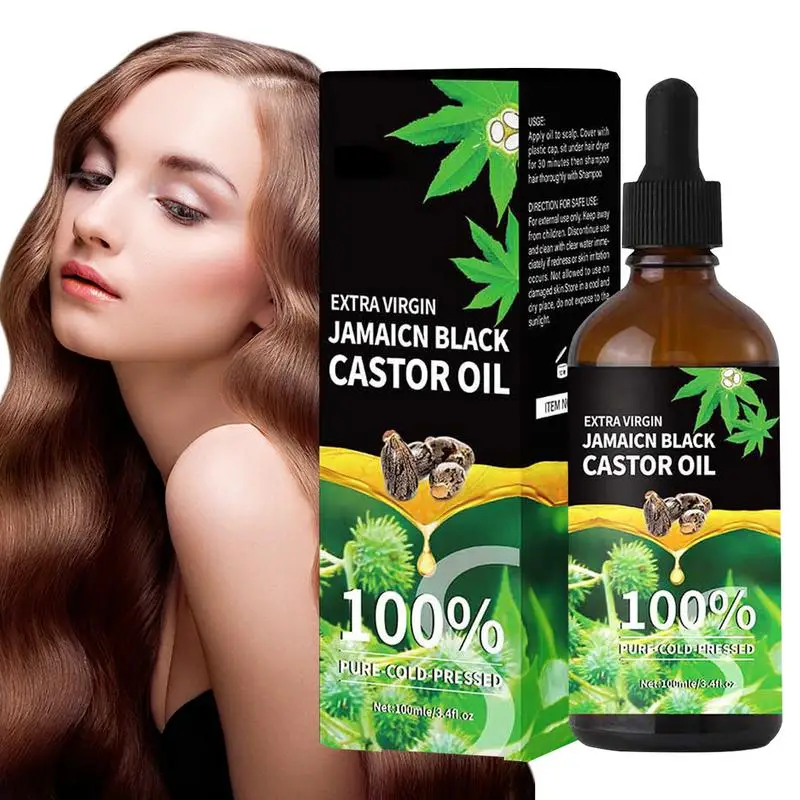 

Black Castor Oil For Hair 100ml Moisturizing Hair Oil Care Liquid Jamaican Black Castor Hair Oil Gentle Natural Hair Growth Oils