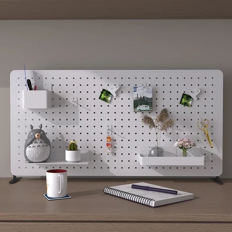 Desktop hole board No punching rack Vertical office desk Desk storage station baffle