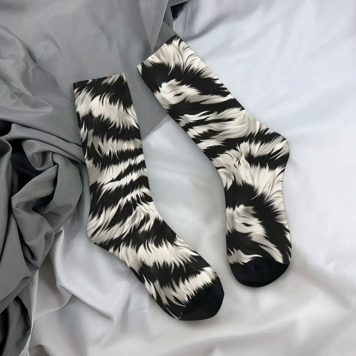 

Носки на все сезоны с тигровым принтом, забавные длинные носки для мужчин и женщин, подарки на День святого Валентина