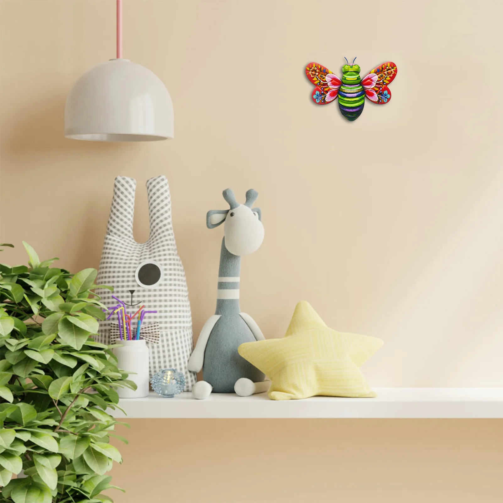 Eisen Kunst Skulptur hängen Wand dekoration s Wand kunst Outdoor-Dekoration für Innenhof Garten Kindergarten Rasen