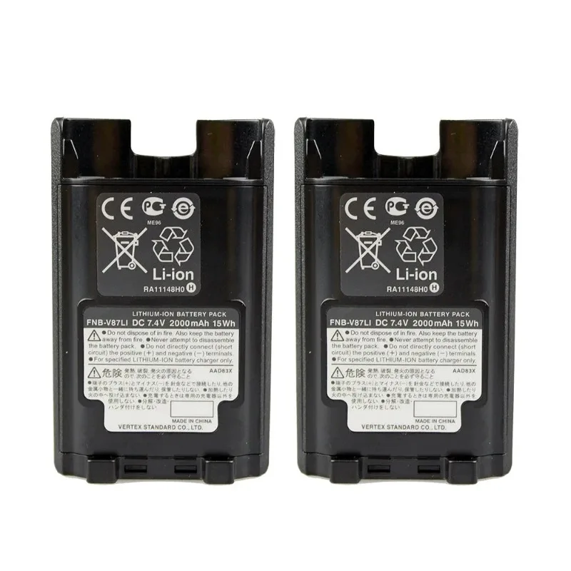 2 قطعة 7.4V 2000mAh FNB-V87LI اسلكية الحديث استبدال البطارية ل VX-600 VX-820 VX-821 VX-824 VX-829 VX-900 VX-920 VX-921 VX-924