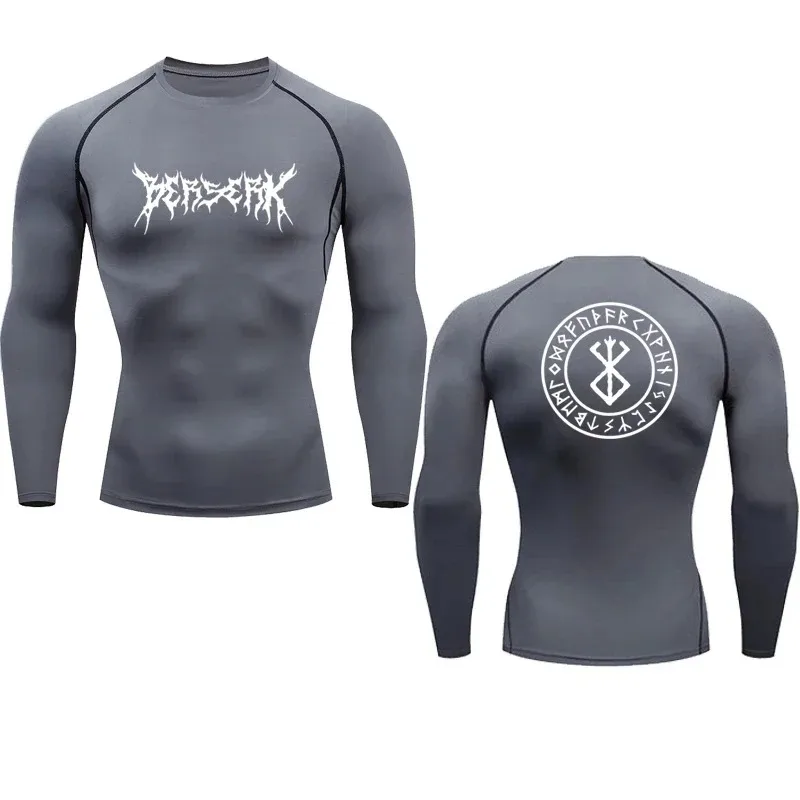 Anime Berserk Compression Tshirt Men Fitness Tight Long Sleeve Sport T shirt Training Jogging Shirts Gym Sportswear Quick Dry