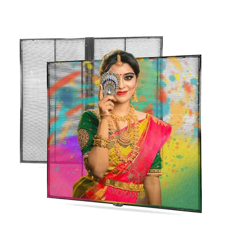 Full Color Transparent LED Display for Shopping Mall Windows Video Wall Advertising with Text & Animation for Retailers