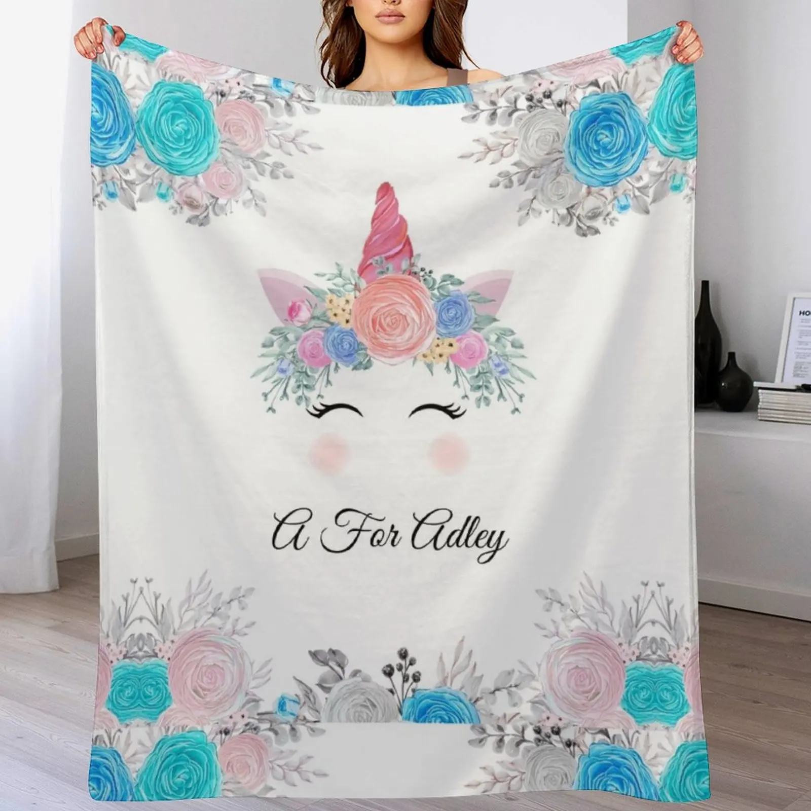 Copy of A For Adley Tshirt - A For Adley Fanart Sticker Throw Blanket