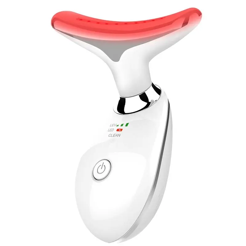 

Портативный аппарат для омоложения кожи ABBK-Red-Light-Therapy: 7-цветная светотерапия для лица и шеи, массаж, белый цвет