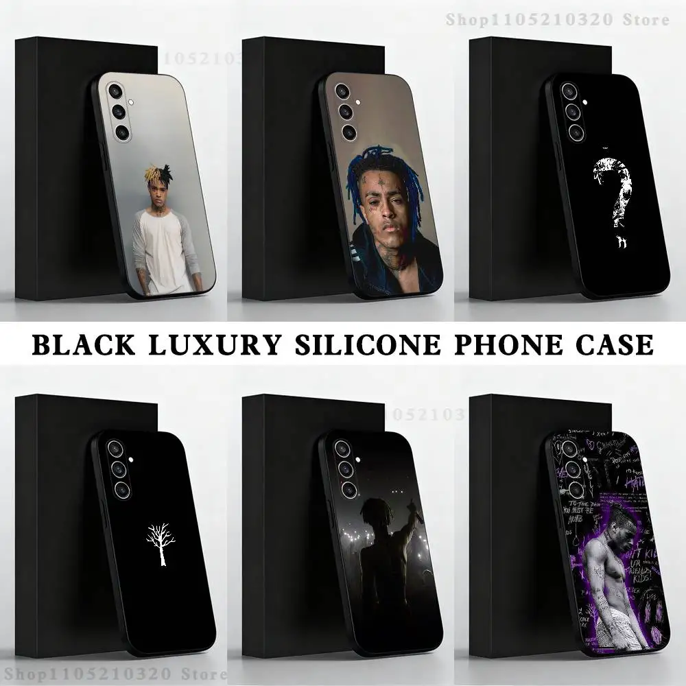 

Rapper X-XXXTentacionS Phone Case For Samsung S 25,24,23,22,30,21,10,9,Ultra,Plus,Lite,FE,4,5 G Black Soft Case