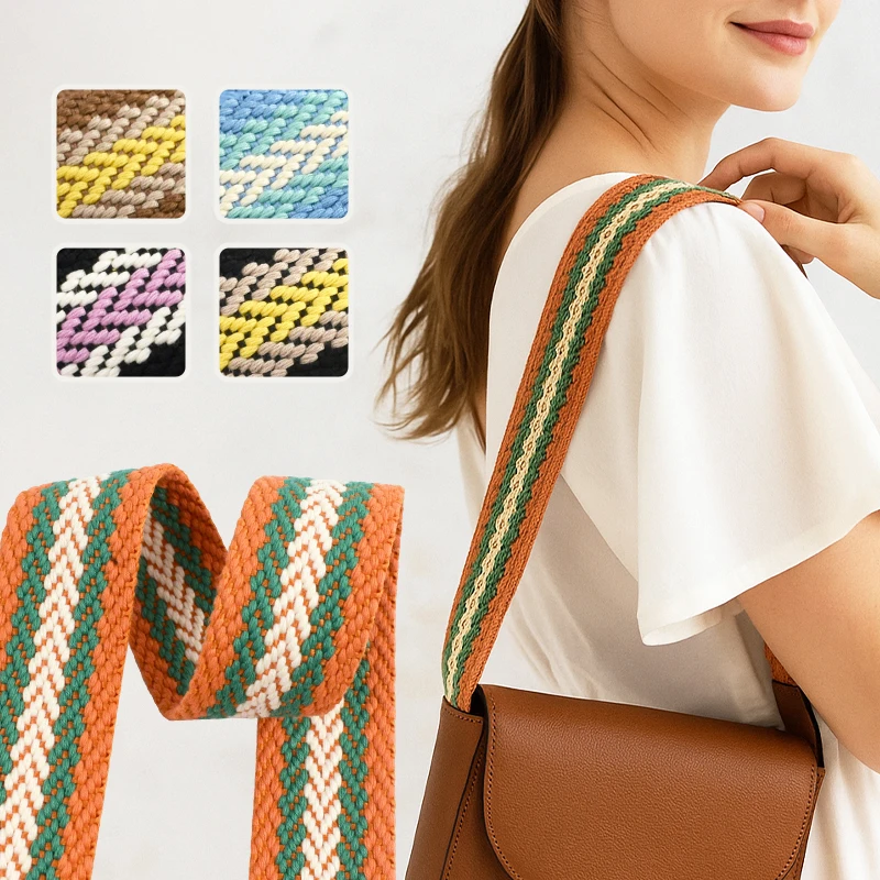

1-5Meters 38mm Cotton Decorative Ribbon for Sewing Shoulder Bag Straps Garment Belt Sling Webbing Strap DIY Luggage Accessories