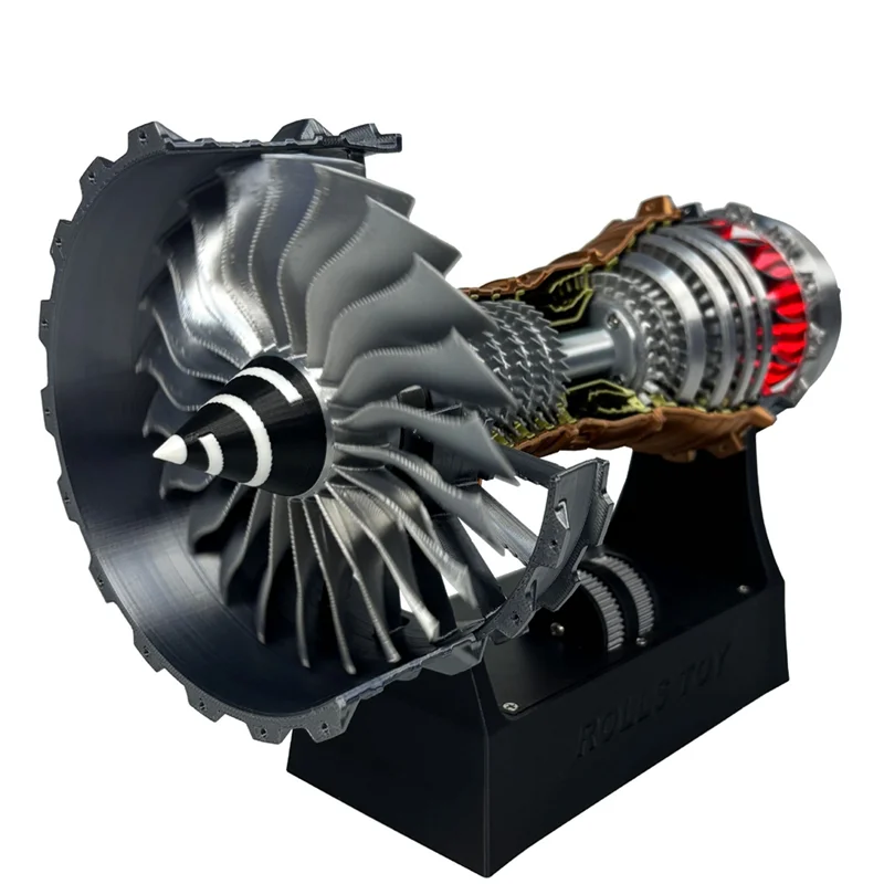 

ABUM-TR900/A380 Turbofan Engine Fan Model 1:25 Science Experiment Jet Electric Airplane Turbofan With Light 3D Printed