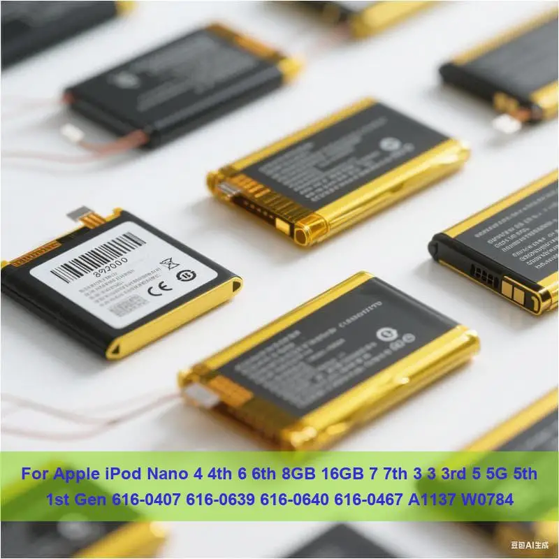 Battery For Apple iPod Nano 4 4th 6 6th 8GB 16GB 7 7th 3 3 3rd 5 5G 5th 1st Gen 616-0407 616-0639 616-0640 616-0467 A1137 W0784
