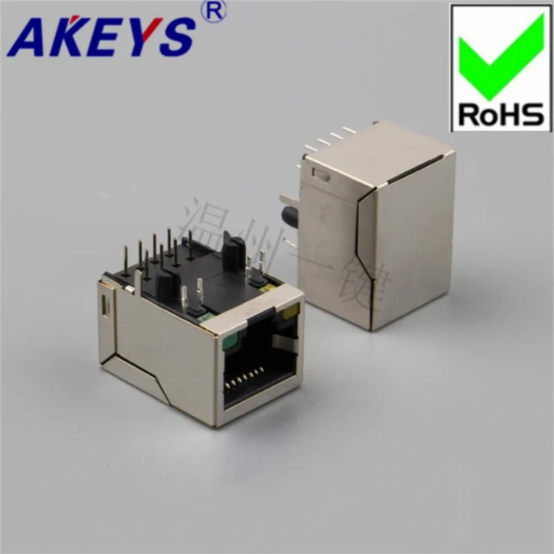 10PCS RJ45 socket network socket 5903-8P8C-rear foot-lamp-bullet-free-full package