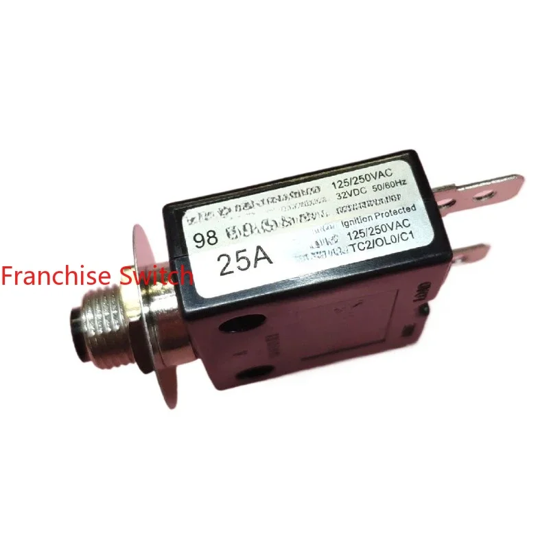 

10PCS Overcurrent Protector 98 Series 25A Overload Switchgear Circuit Breaker UL Certified
