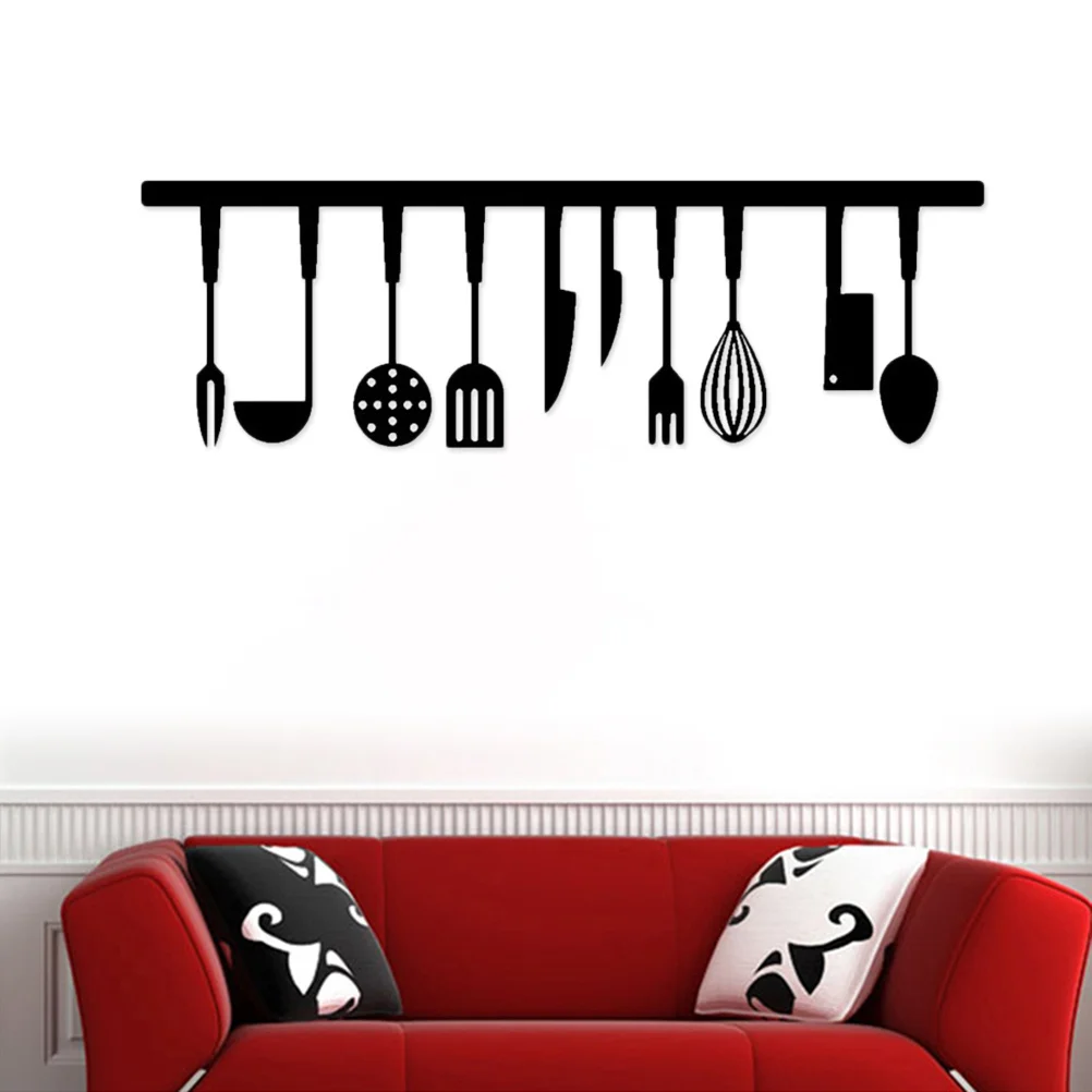 

Cutlery Kitchen Wall Sticker Removable Vinyl Wall Decals Home Decoration for Restaurant Doors Windows Furniture