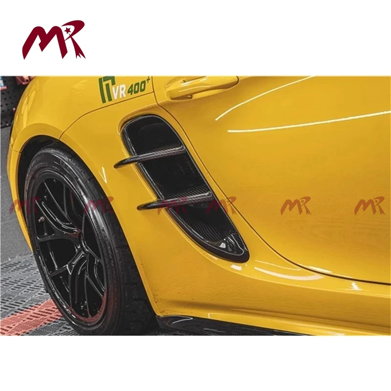 718 Carbon Car Accessories Side Air Vent Bumper Outlet Splitters Trim Covers For Porsche Boxster Cayman