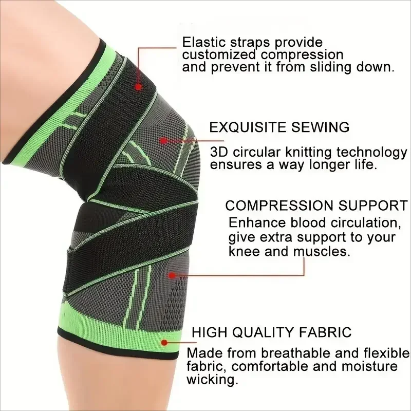 Band Compression Exercise Fitness Knee Pads Running Mountaineering Knee Pads Warm Nylon Sports Knee Pads