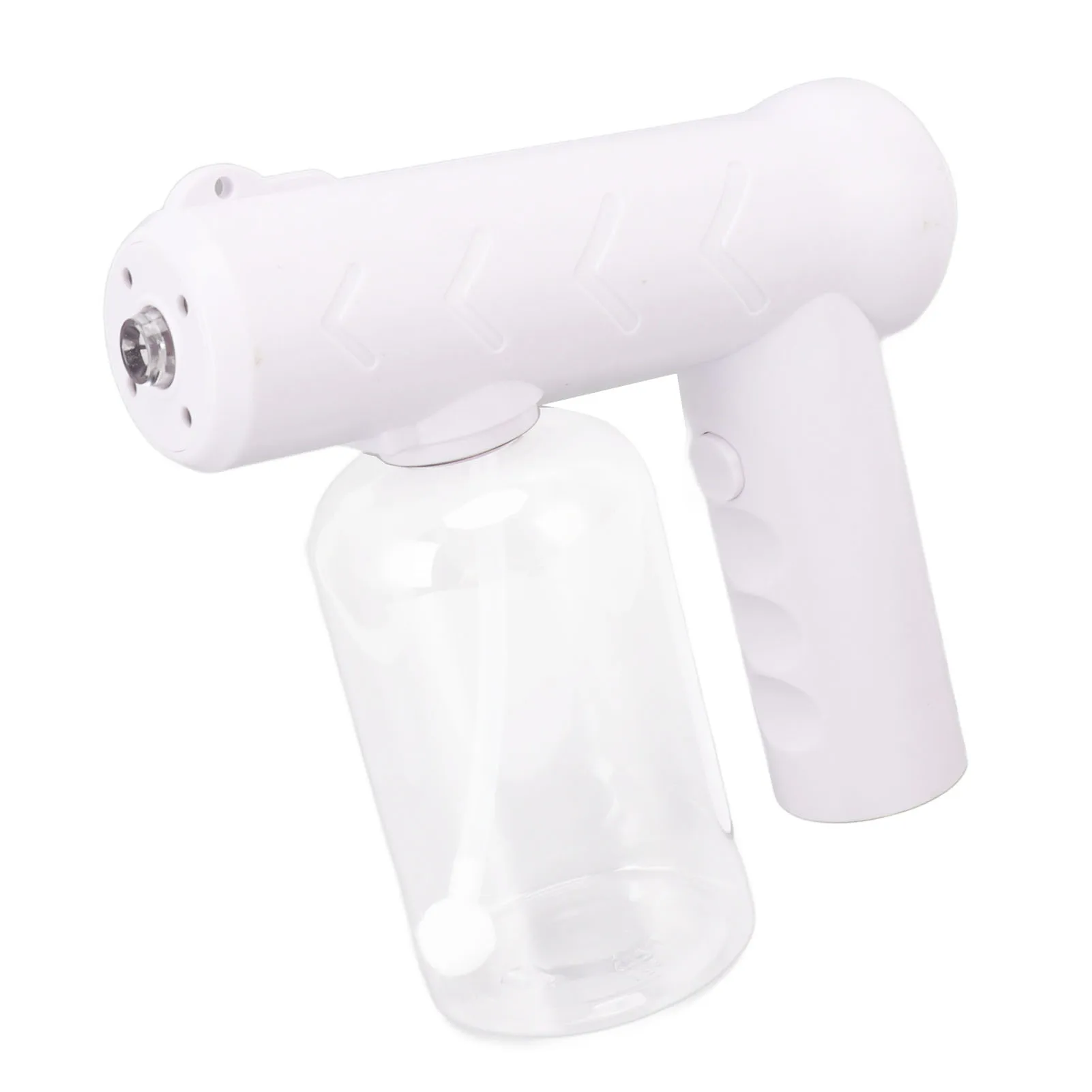 Nano Cleaning Sprayer Rechargeable Blue Light Portable Handheld Alcohol Atomizer for Home Garden School 380ml White