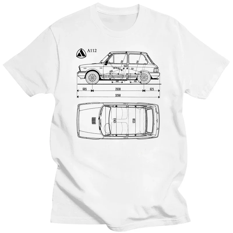 T-Shirt Auto DEpoca Autobianchi A112 Abarth Mito - Anni 70 2024 NEW Camiseta Short Sleeve Y2k Tops