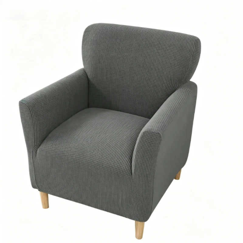 Elastic Single Couch Covers for Study Bar Counter Polar Fleece Tub Chair Cover Stretch Spandex Club Sofa Armchair Slipcovers