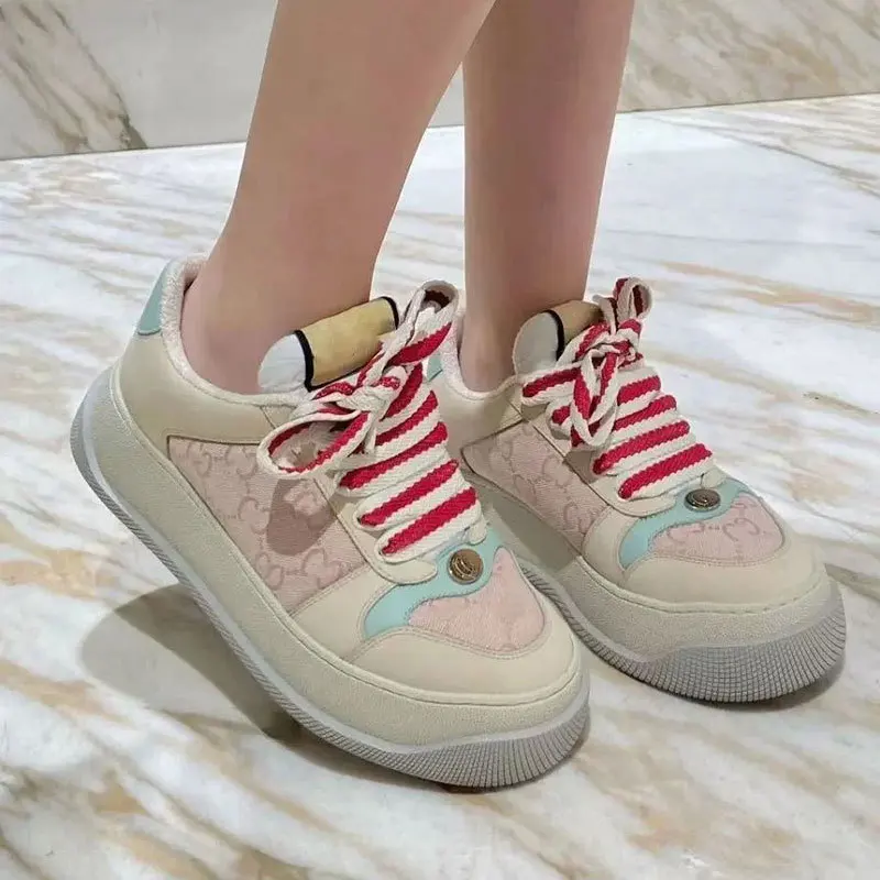 Internet celebrityGHome Small Pang Ding Dirty Shoes Women's Thick Sole Increased Golden Goose Shoes Bread Shoes Women's Shoes Al