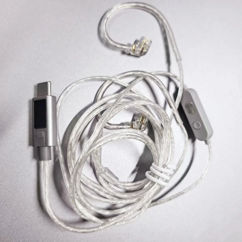 KZ M2 Cable Dual Mic Silver-Plated Upgrade Cable,High-performance DAC Chip Hifi-level Decoding Dound Effects Wire