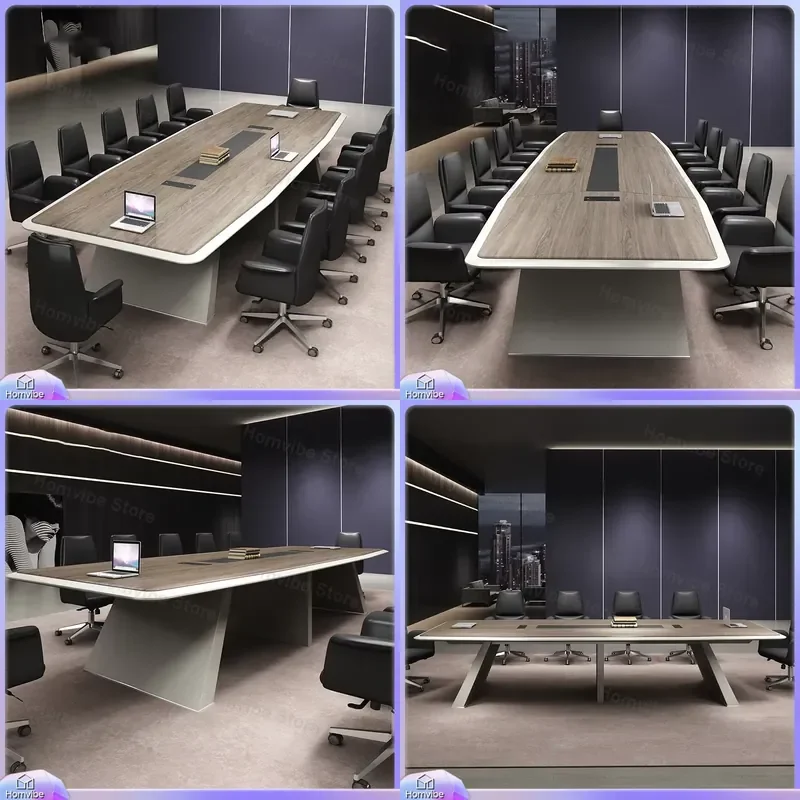 

Modern Oval Conference Table for Office Meeting Room Hotel School Custom Size Commercial Furniture Heavy Duty Wooden Desk