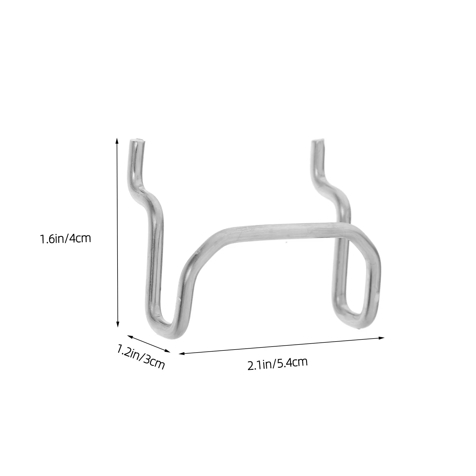 10Pcs Heavy Duty Stainless Steel Pegboard Hook Thickened Hooks for Garage Workshop Storage Bin Tool Hanger Metal Pegboard view 5