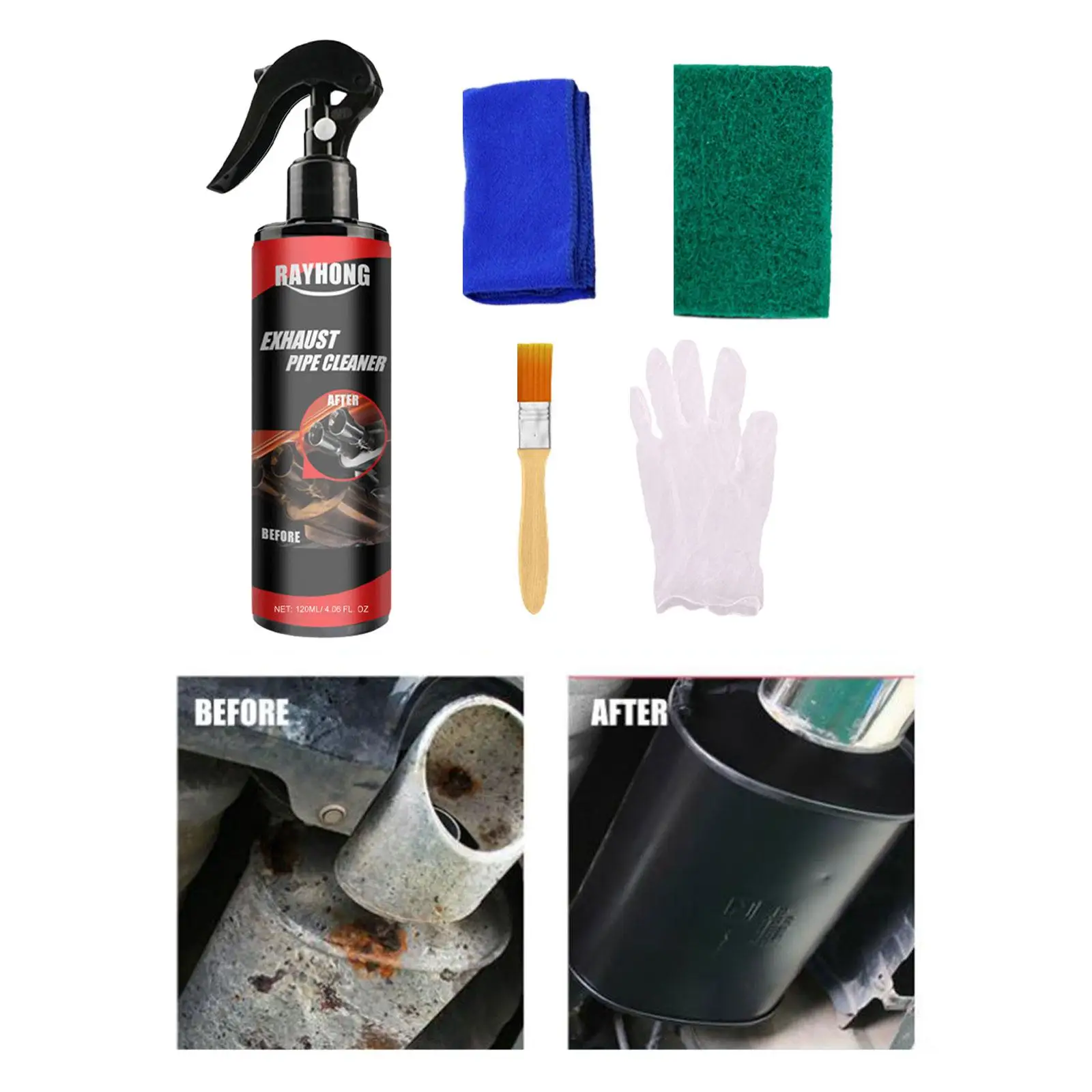 Alat Perbaikan Perlengkapan Pembersih Efisien Pembersih Pipa Knalpot Mobil Generik