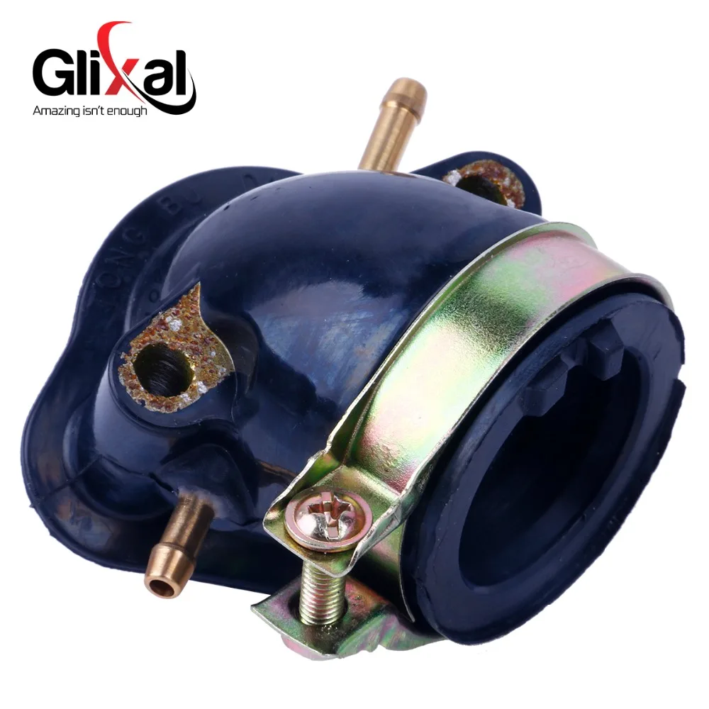 

Впускной коллектор Glixal GY6 125cc 150cc, запчасти для китайского скутера, впускной коллектор 152QMI 157QMJ ATV Go-Kart Buggy (2 вакуумных порта)