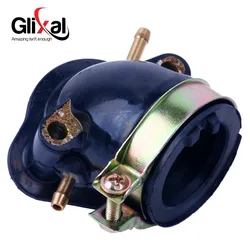 Glixal Intake Manifold GY6 125cc 150cc Chinese Scooter Parts Intake 152QMI 157QMJ ATV Go-Kart Buggy (2 Vacuum Port)