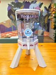 Hoegaarden Beer Tower Dispenser, Beer Cooler, Beverage Dispenser with Ice Tube for Bars, Restaurant, Party, BT82, 3 Liters