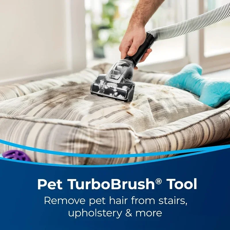 QWABISSELLS CleanView Compact Turbo Upright Vacuum with Quick Release Wand,Full Size Power,Compact Size for Apartments & Dorms