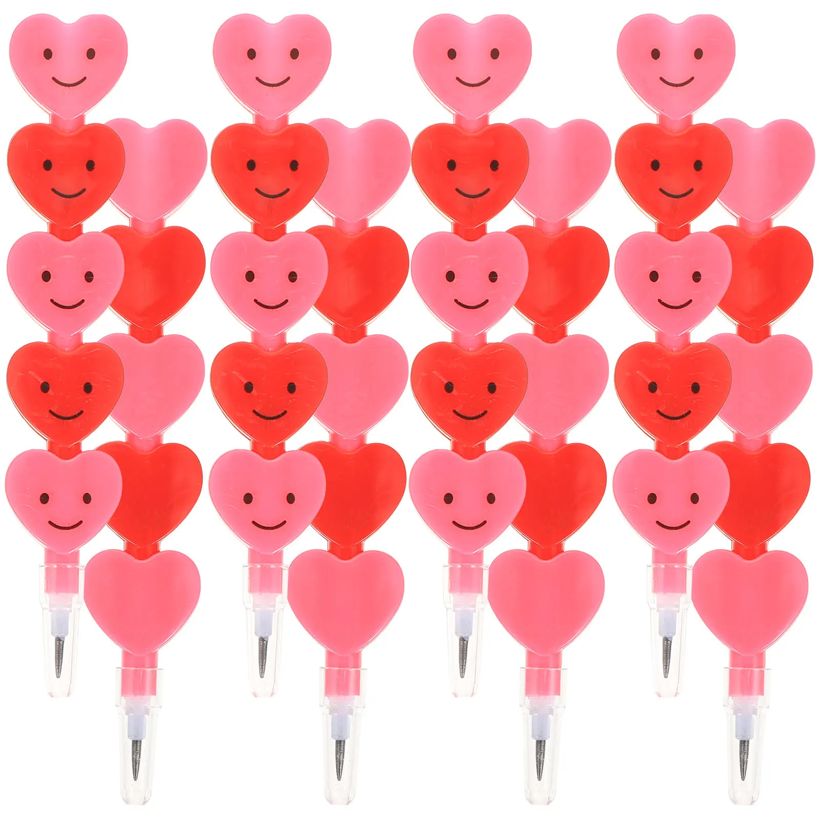 

12Pcs Non Sharpening Plastic Stackable Cartoon Shaped Pencils Students Writing Pencils for Kids School Supplies